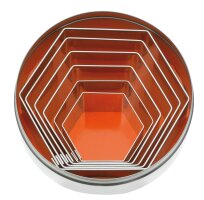Ausstecher Ausstechformen SECHSECK HEXAGON glatt 6-tlg....