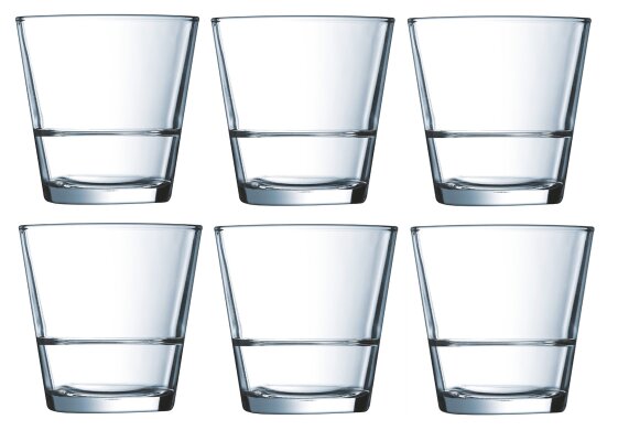 6 x Whiskyglas Cocktailglas Dessertglas Tumbler STACK UP 320ml ARCOROC