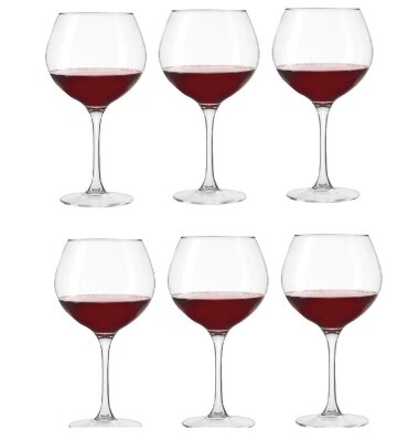 6 x Burgunderglas Rotweinglas Weinglas 600ml Serie TWIN LEONARDO