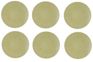 6 x Coupteller flach Essteller Oliv 26cm COUNTRY LIFE Seltmann Weiden