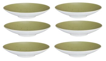 Tafelservice 6x Coupteller 28cm/6x Coupschale 23cm  Oliv COUNTRY LIFE Seltmann Weiden