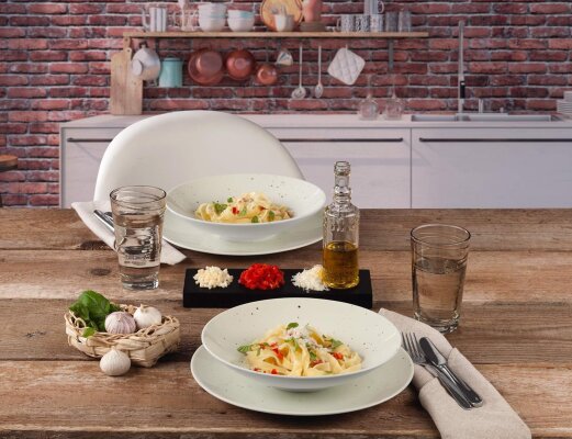 Tafelservice 6x Coupteller 30cm/4x Coupschale 28cm Champagner COUNTRY LIFE Seltmann Weiden