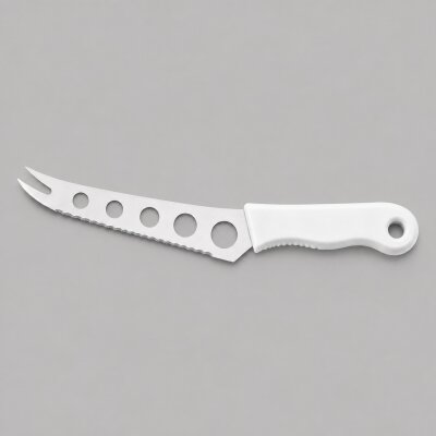 Käsemesser Lochmesser mit Rillenwelle 6" für Weichkäse Klingenlänge 16cm Weiß
