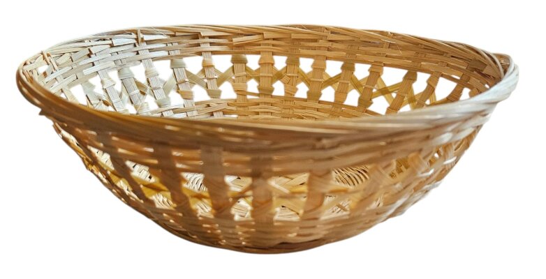 Brotkorb Brötchenkorb Obstkorb rund Bambus °23cm/Höhe 7cm
