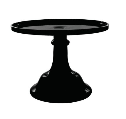Tortenplatte Kuchenständer Glas Black/Rasberry °12cm