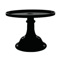 Tortenplatte Kuchenständer Glas Black/Rasberry °12cm