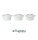 3er Set Mini Kasserolle Cocotte Porzellan Weiß je 75ml °7cm TOGNANA