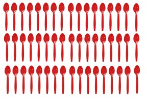 50 x Buffet Mini-Löffel ROT 10cm Ideal für...