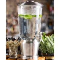 Getränkespender Dispenser Edelstahl 9,5L mit...