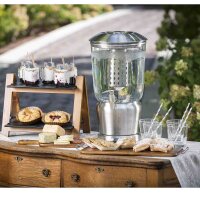 Getränkespender Dispenser Edelstahl 9,5L mit Crushed-Ice Röhre 49,5cm