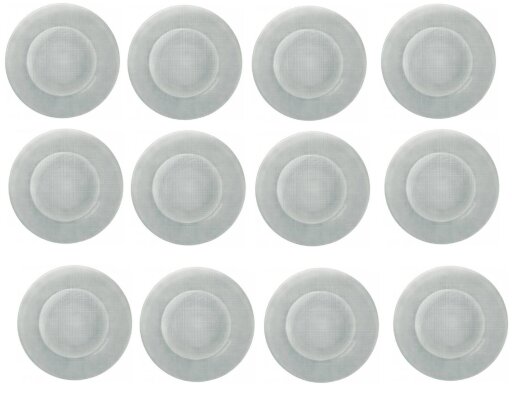12 x Platzteller Servierteller Glasteller INCA Transparent °31cm