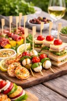 Bambusspieße Fingerfood-Spieße Flaggenspieße 250 Stück a 15cm