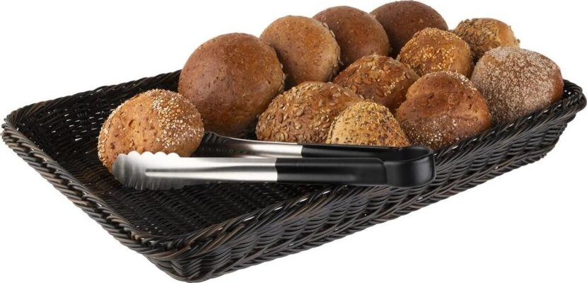 Brotkorb Buffetkorb GN 1/1 Polyrattan Dunkelbraun/Schwarz