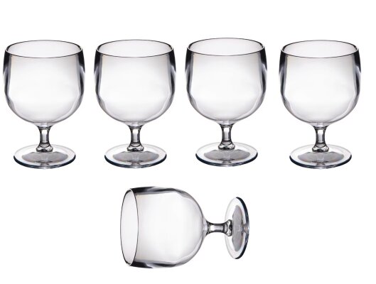5 x Weinglas Stielglas Cocktailglas Viini BPA-freier Kunststoff 0,22l