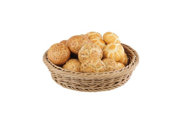 Brotkorb Obstkorb Gebäckkorb Buffetkorb °45 x H11cm Polyrattan Natur