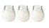 3 x Kerzenglas inkl. Kerze Klar VENEZIA 100 x°100mm Brenndauer 70 Std. DUNI