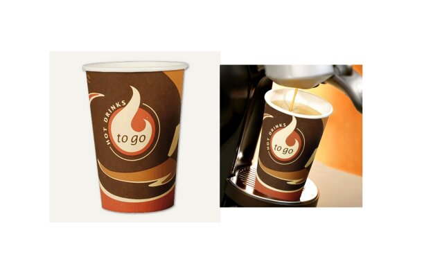 50 x Trinkbecher Hartpapierbecher Hot Drinks to Go 0,3L €0,12/Stück