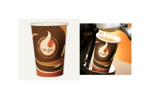 50 x Trinkbecher Hartpapierbecher Hot Drinks to Go 0,3L...