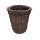 Flechtkorb Brotkorb Lebensmittelecht Hygienisch BPA-frei 14cm/Höhe 16cm Dunkelbraun Saleen