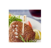 100 x Steak Marker WELL DONE Bambusspieße 8,9cm...