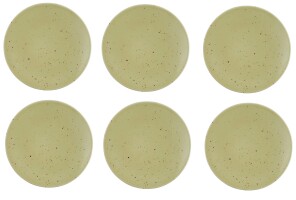 6 x Coupteller Speiseteller flach Oliv 16,5cm COUNTRY...