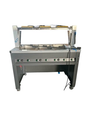 B.PRO Warmbuffet 3 x GN 1/1 ohne Hustenschutz Wärmebrücke abdeckung offen und beschädigt B-Ware