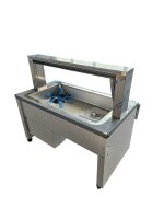 B.Pro Basic Line SK-3 Kids Signalweiß für Kinderverpflegung mit LED-Spots ohne Hustenschutz Brücke beschädigt inklusive Blanco CASE BC FS 2 Transportbox B-Ware