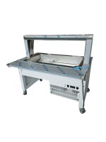 B.Pro Basic Line SK-3 Kids Signalweiß für Kinderverpflegung mit LED-Spots ohne Hustenschutz Brücke beschädigt inklusive Blanco CASE BC FS 2 Transportbox B-Ware