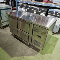 A&S Gastro Edelstahl Kühltisch mit 2 x 2...