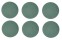 6 x Coupteller Speiseteller flach Petrol 16,5cm COUNTRY LIFE Seltmann Weiden