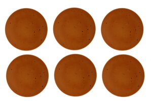 6 x Coupteller Speiseteller flach Terrakotta 16,5cm...