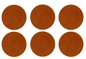 6 x Coupteller flach Essteller Terrakotta 21,5cm COUNTRY...